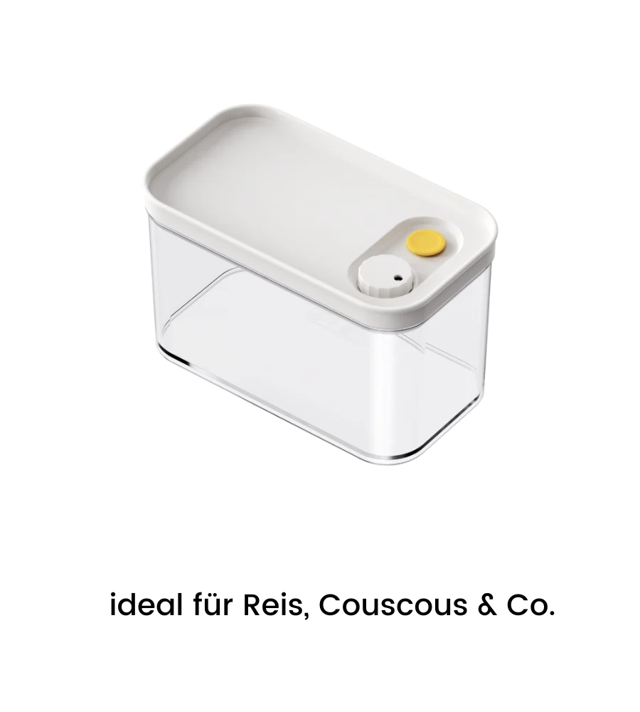 DATEMATE Contenitore per alimenti bianco con timer di cottura - 19,7 x 11,1 x 23,2 cm (3300 ml)