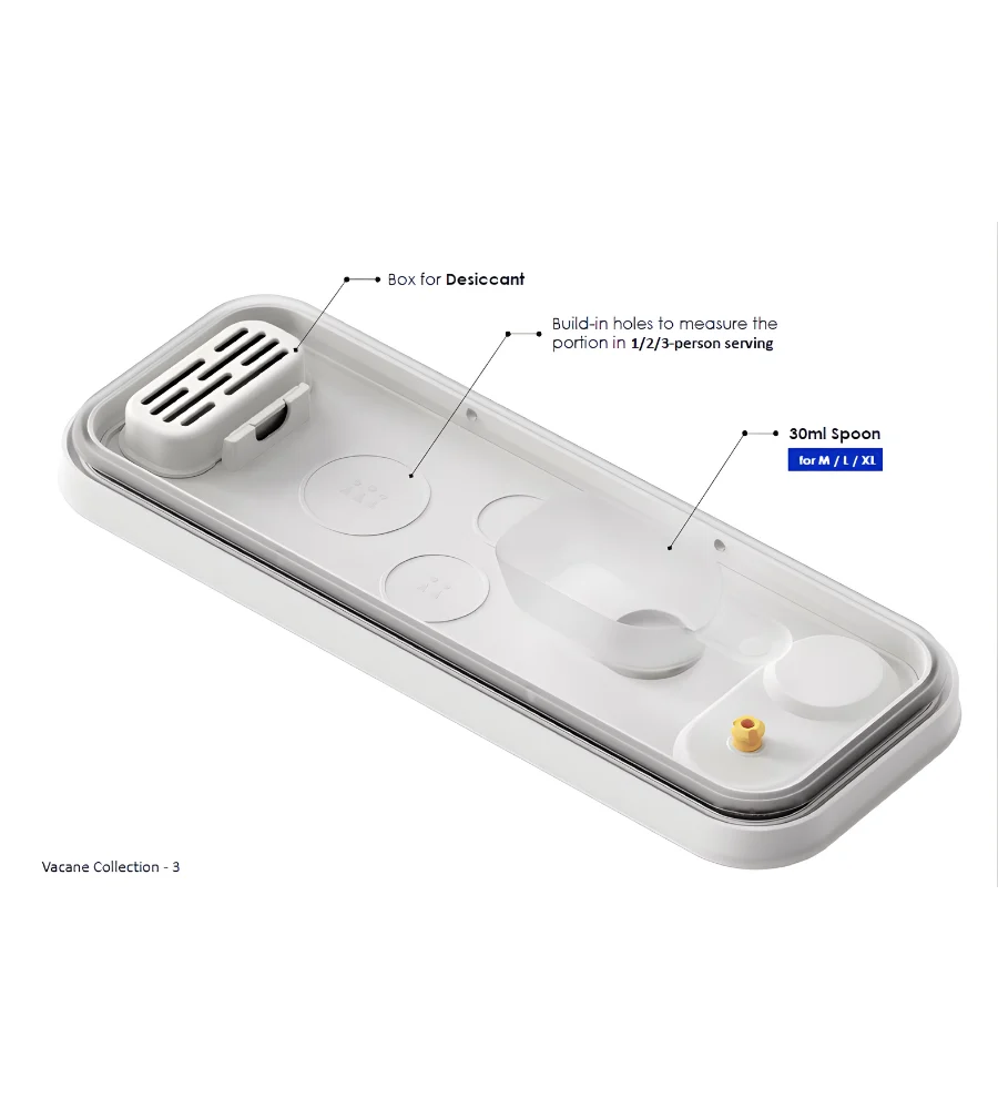 DATEMATE Contenitore per alimenti bianco con timer per il tempo di cottura - 19,7 x 11,1 x 12 cm (1450 ml)