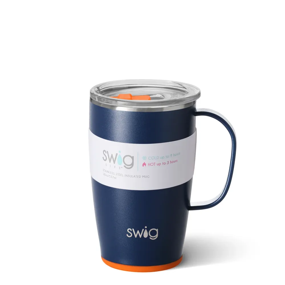 SWIG 18OZ MUG-MATTE NAVY/ORANGE Dewit Vandorp