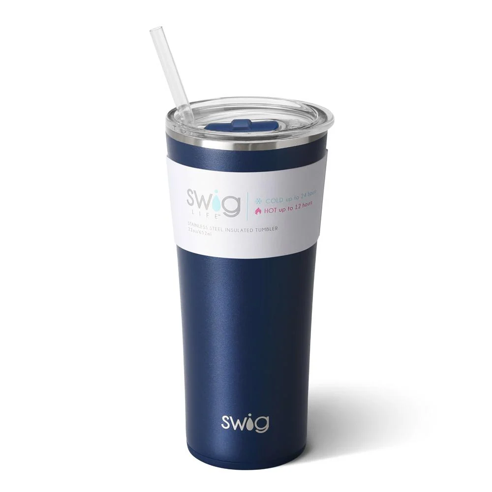SWIG 22OZ TUMBLER-MATTE NAVY Dewit Vandorp
