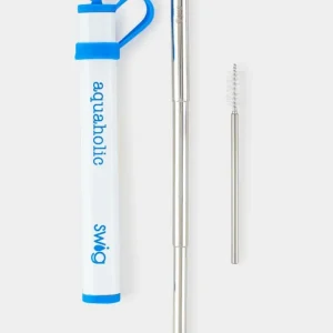 SWIG TELESCOPIC STAINLESS STEEL STRAW AQUAHOLIC Dewit Vandorp