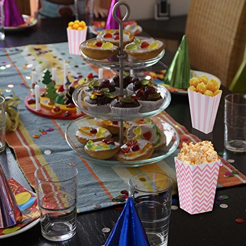 Diealles Scatole di Popcorn, 36PCS Contenitori Popcorn Rosa