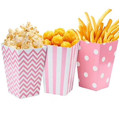 Diealles Scatole di Popcorn, 36PCS Contenitori Popcorn Rosa