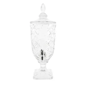 Dispenser per bevande vetro con rubinetto di Clayre & Eef, capacità 3000 ml, (16x46)