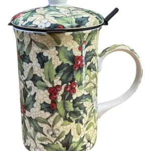 Tazza tisana natalizia con filtro e coperchio Duchess