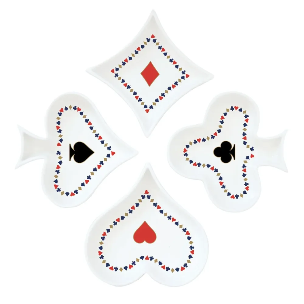 EASY LIFE Set aperitivo 4 ciotoline natalizie porcellana CASINO' ROYALE Ø10,5 cm