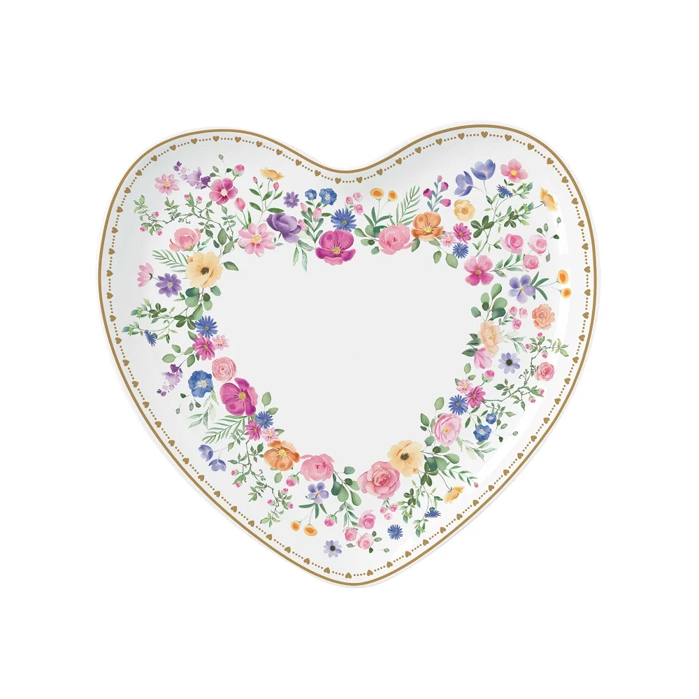 Easy Life Piatto forma di cuore porcellana con gift box 20x19 cm Mon Amour
