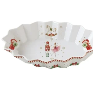 Easy Life Piatto -vassoio ovale porcellana gift box MAGIE DE NOEL 25x17 cm