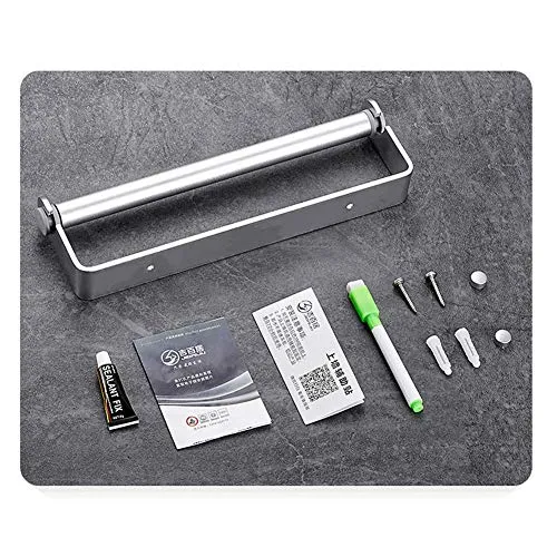 EEUK Portarotolo Sottopensile, Autoadesivo Porta Carta da Cucina Portarotoli, Portasciugamani da Parete per Uso con Una So...
