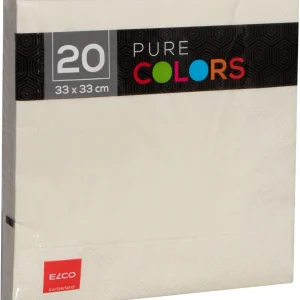 Elco Tovaglioli crema – 16,5 × 16,5 cm, 3 veli – 20 pezzi