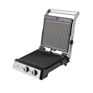 Electroline bistecchiera tostiera 2000 W Nero, Argento