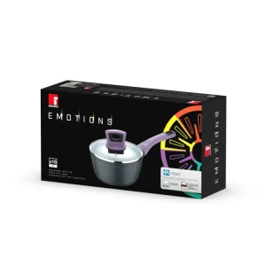 Emotion casseruola alluminio forgiato 16xh.7,5cm con coperchio, per piani ad induzione