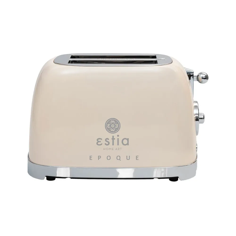 Estia Home Tostapane 2 Fette acciaio inox crema Retro "Epoque" 815w