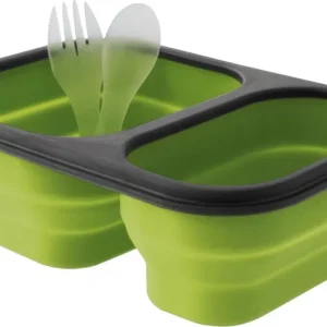 Eurotrail Lunchbox 2 l, 21 × 15 × 7 cm, silicone, verde