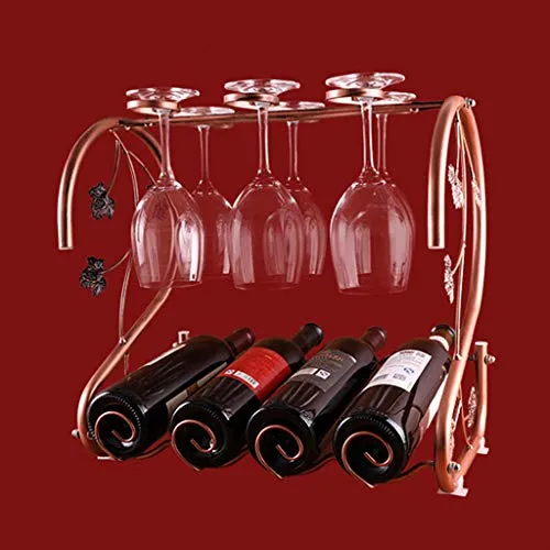 FAPROL Portavini Portabottiglie Multibottiglia da Appoggio Mensola Portabottiglie Design Moderno Metallo Resistente
