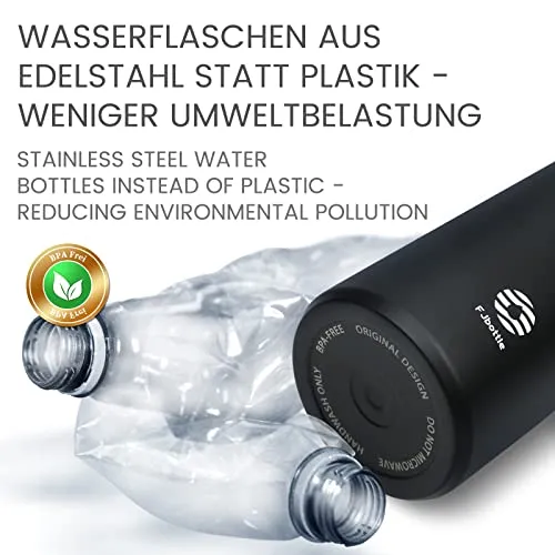 Fjbottle Borraccia Termica Acciaio Inox Sport, 600ML/950ML/1200ML Bottiglia Termica Senza BPA - Senza Perdite Borracce per...