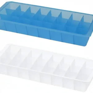 Formaghiaccio 24 Cubetti Senza Coperchio- - Cm. 20X7X3H. - 12 Pezzi Cosmoplast