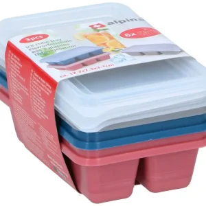 Formine con coperchio polipropilene poliestere e gomma termoplastica per cubetti di ghiaccio 3 pezzi marchio alpina