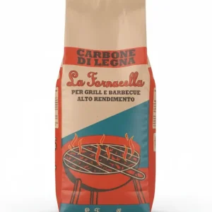 La Fornacella Carbone di Legna | Per Grill e Barbecue, Alto Rendimento, 2,5 kg