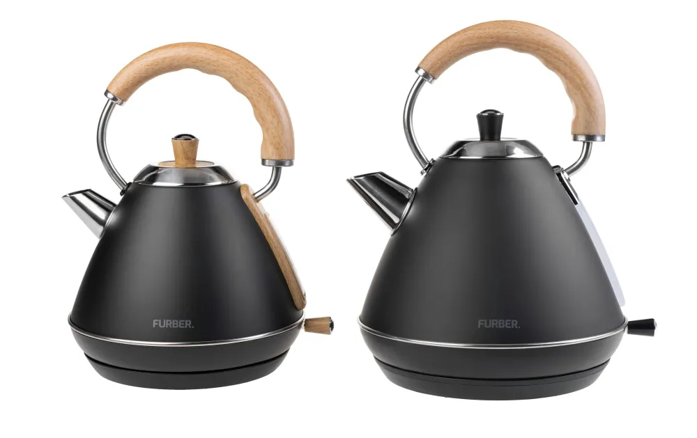 Furber. Bollitore Furber – 1,7 l, acciaio inossidabile, nero