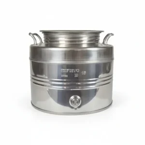 Fusto Inox Per Olio Graffato Lt.15 Ø Mm.310X290H. Maffei