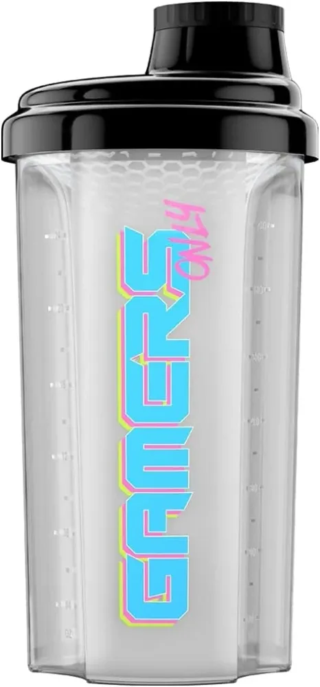 Gamersonly Shaker 750 ml – tenuta stagna, tappo vite, trasparente