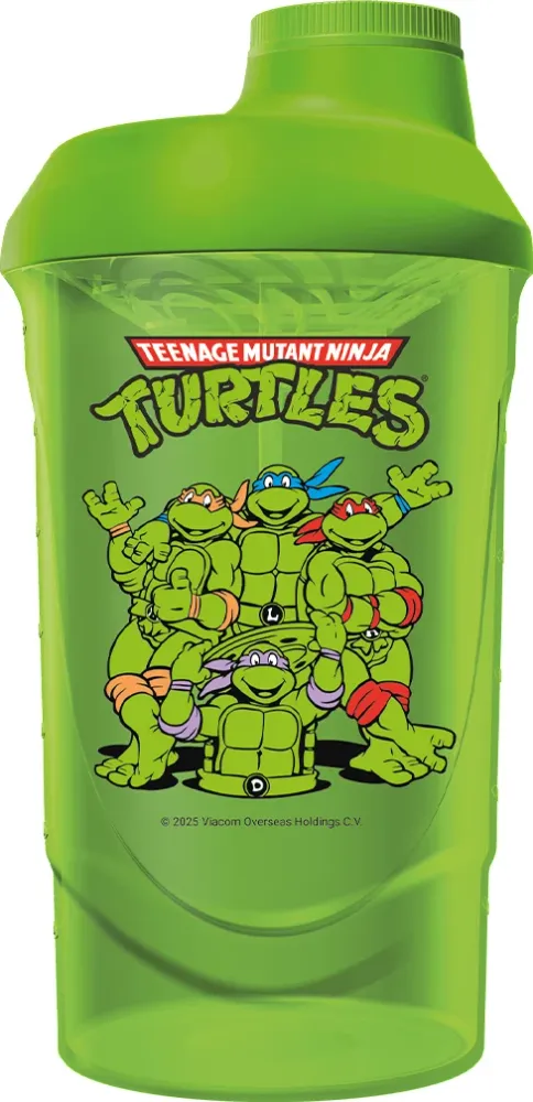 Gamersonly Shaker Turtles 600 ml – con setaccio rete, prova di perdite, design TMNT