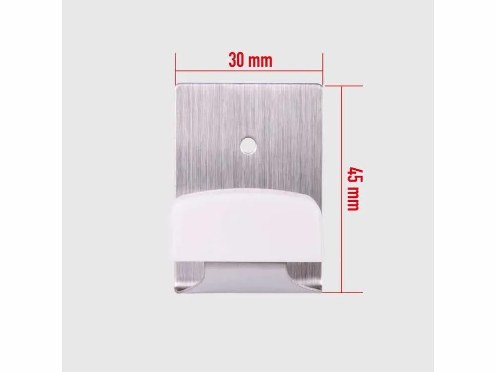 Ganci adesivi metal bianchi 2 pezzi