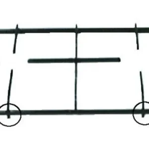 GRIGLIA NERA CUCINA GAS ADATTA TECNOGAS CM 41,6 x 23 P 5950