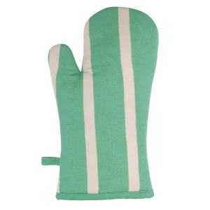 Guanto da cucina pop righe colore verde acqua cm18x32