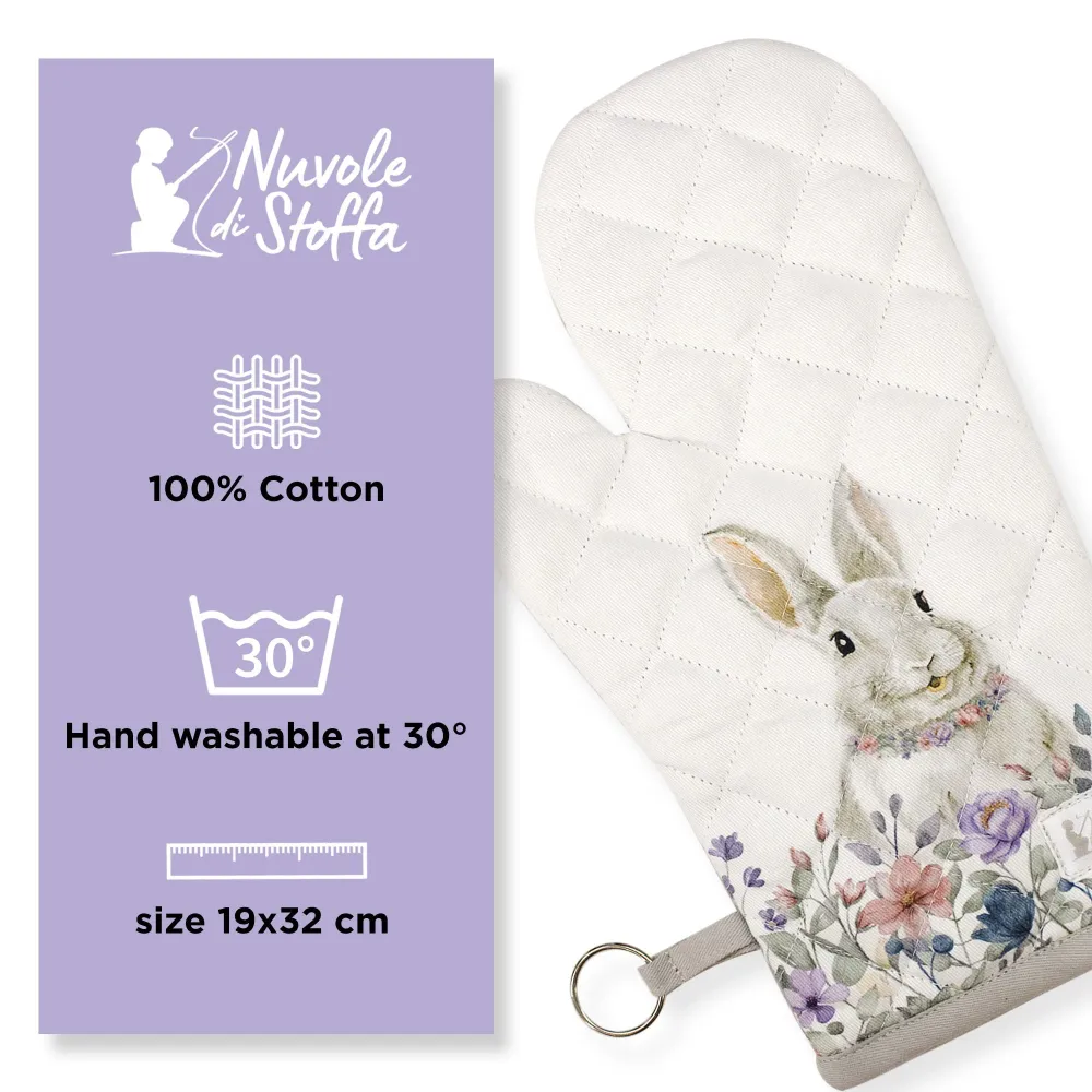 Guanto da forno Pasquale Nuvole di Stoffa Bunny Shabby Chic decoro pasqua 6691