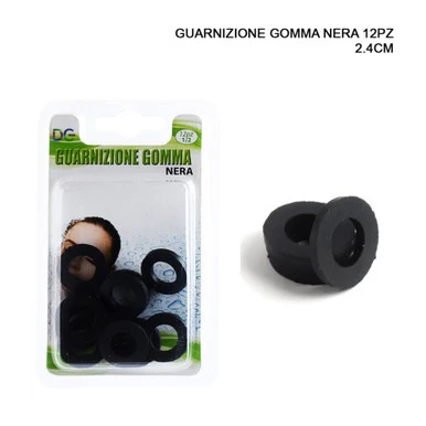 Dc Guarnizione Di Gomma Nera 24Cm 12Pz