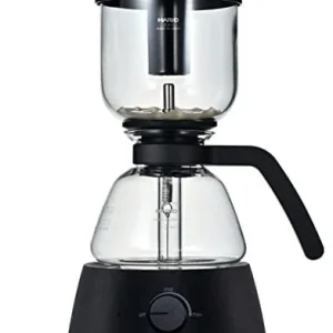 HARIO Electric Syphon Coffee Maker ECA-3-B, Black, 3 Cups Capacity