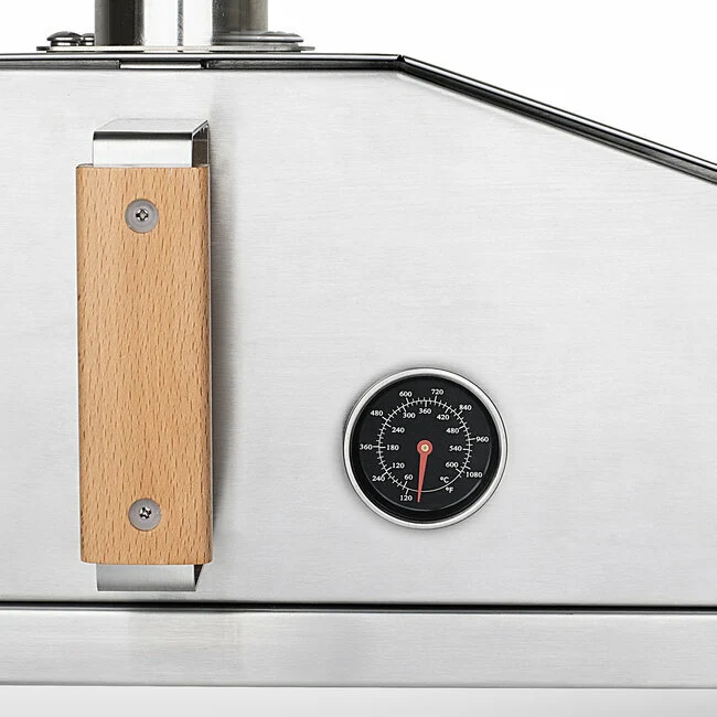 Ⓜ️🔵🔵🔵 H.Koenig GINO440 - Forno pizza da 450°C gas da esterno, ALTISSIMA QUALITÀ, tutto ACCIAIO INOX e manico legno, PIETRA...