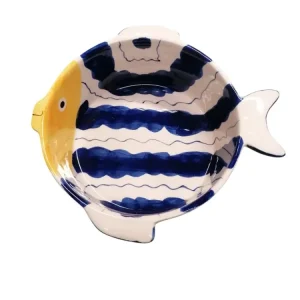 M HOME - PIROFILA FORMA DI PESCE CERAMICA 18X17X6.5 CM