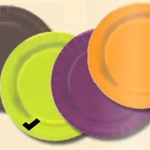 HOSTI - 10 PIATTI DI CARTA Ø23CM - COLORE PIATTO VERDE - LINEA "GARDA LIFESTYLE"