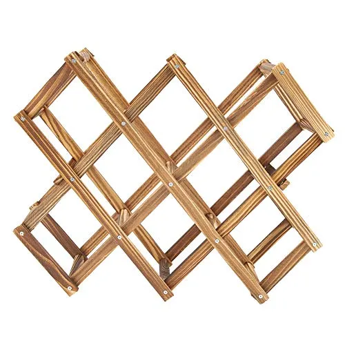 Huairdum Portabottiglie Legno Pieghevole, Organizer per Vino, per Soggiorno Cucina
