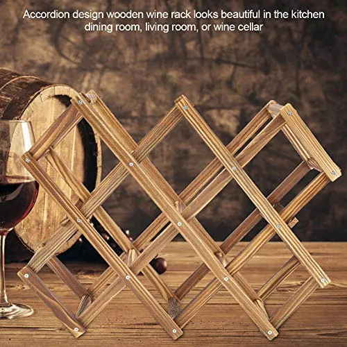 Huairdum Portabottiglie Legno Pieghevole, Organizer per Vino, per Soggiorno Cucina