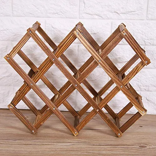 Huairdum Portabottiglie Legno Pieghevole, Organizer per Vino, per Soggiorno Cucina