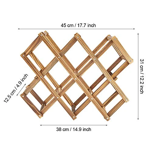 Huairdum Portabottiglie Legno Pieghevole, Organizer per Vino, per Soggiorno Cucina