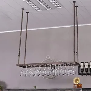 HZWLF Portabottiglie Europeo Portabicchieri Ferro battuto Portabicchieri da Appendere Creativo Portabottiglie da soffitto...