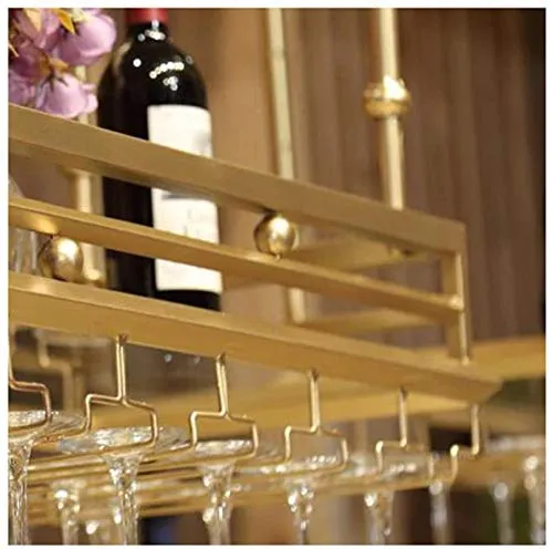 Portabicchieri da vino, Portabottiglie da appendere, Acciaio inossidabile capovolto, Portabottiglie multifunzionale per bi...