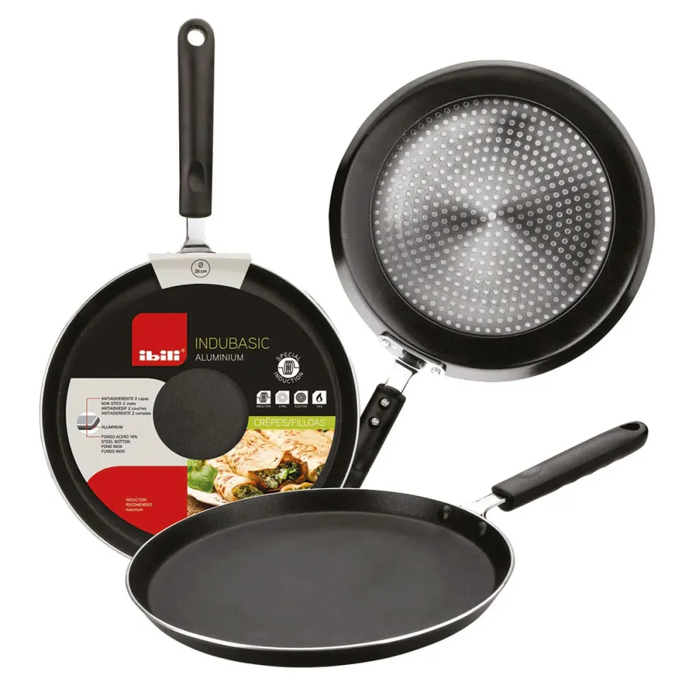 Padella per Crêpe Ibili Alluminio Ø 26 cm 26 cm Nero