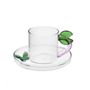 Ichendorf Fruits e Flowers Tazza caffè con piattino Foglia