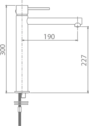Imex – Milos rubinetto monocomando per lavabo alto nero opaco