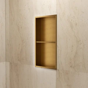 Imex - Nicchia Artic con ripiano oro spazzolato