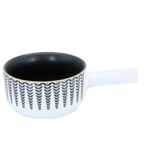 Kadastar Caquelon – Ø 16 cm, gres, per fonduta di formaggio, ceramica vetroceramica, bianco