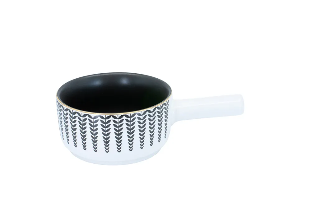 Kadastar Caquelon – Ø 16 cm, gres, per fonduta di formaggio, ceramica vetroceramica, bianco