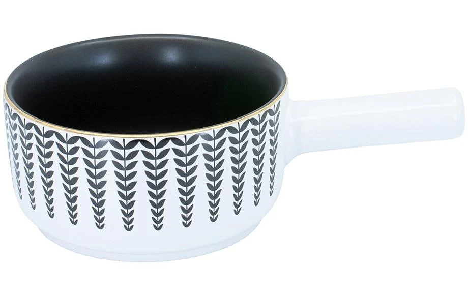 Kadastar Caquelon – Ø 16 cm, gres, per fonduta di formaggio, ceramica vetroceramica, bianco