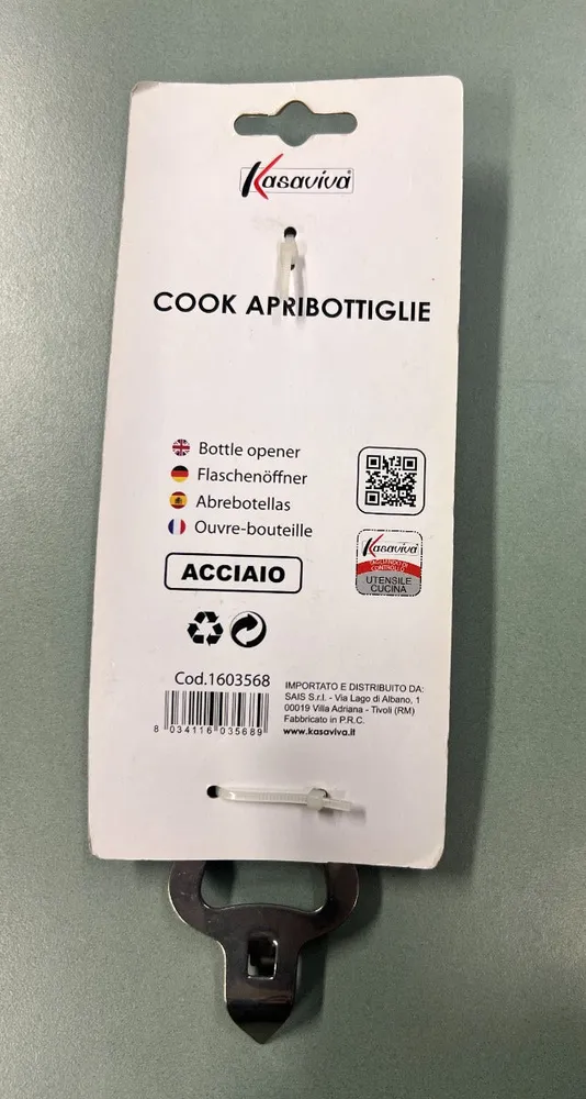 KASAVIVA COOK APRIBOTTIGLIE ACCIAIO INOX